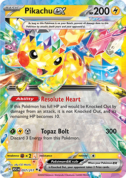 Pikachu ex ASC-057 Double Rare Englisch