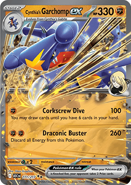 Cynthia's Garchomp ex ASC-111 Double Rare Englisch