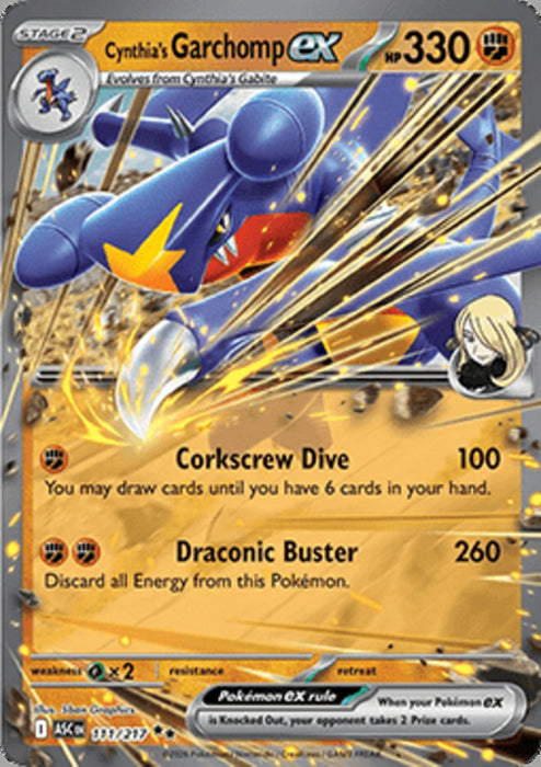 Cynthia's Garchomp ex ASC-111 Double Rare Englisch