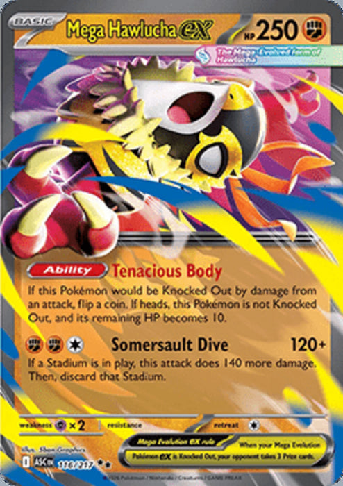 Mega Hawlucha ex ASC-116 Double Rare Englisch