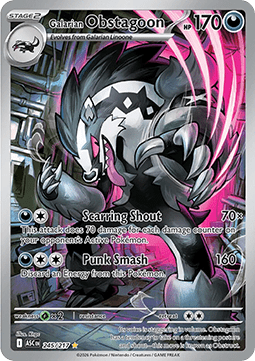 Galarian Obstagoon ASC-245 Illustration Rare Englisch