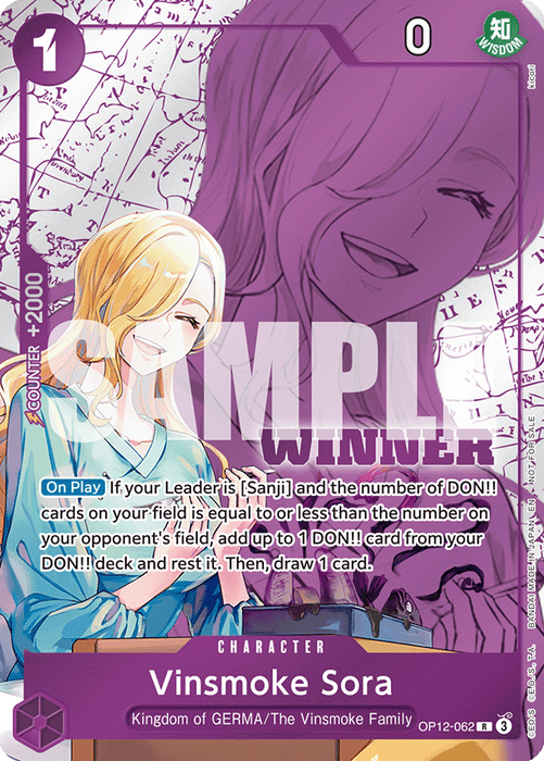 Vinsmoke Sora (OP12-062) (V.2) UP Rare Englisch