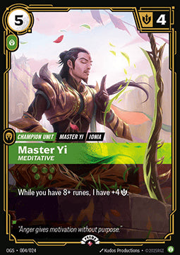 Master Yi, Meditative OGNX-004 Rare Englisch