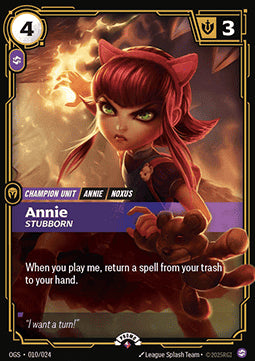 Annie, Stubborn OGNX-010 Rare Englisch