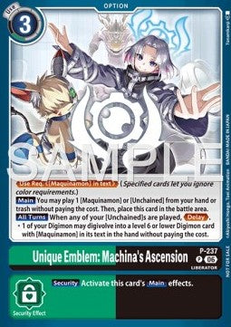 Unique Emblem: Machina's Ascension (P-237) P Promo Englisch