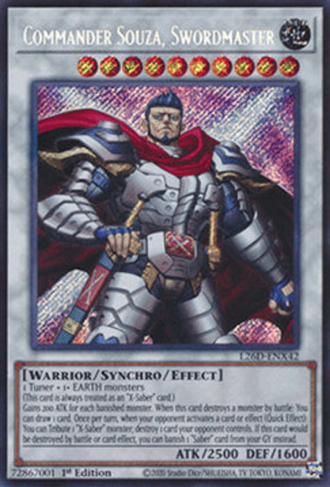 Commander Souza, Swordmaster (V.2) L26D-ENX42 Secret Rare Englisch