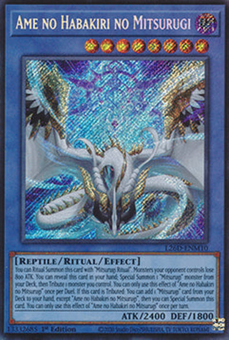 Ame no Habakiri no Mitsurugi (V.2) L26D-DEM10 Secret Rare Deutsch