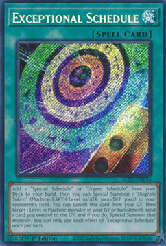 Exceptional Schedule (V.1) BLZD-EN054 Secret Rare Englisch