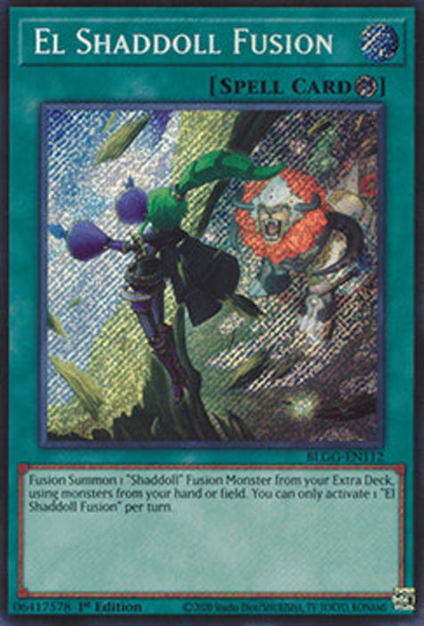El Schattenpuppen-Fusion BLGG-DE112 Secret Rare Deutsch