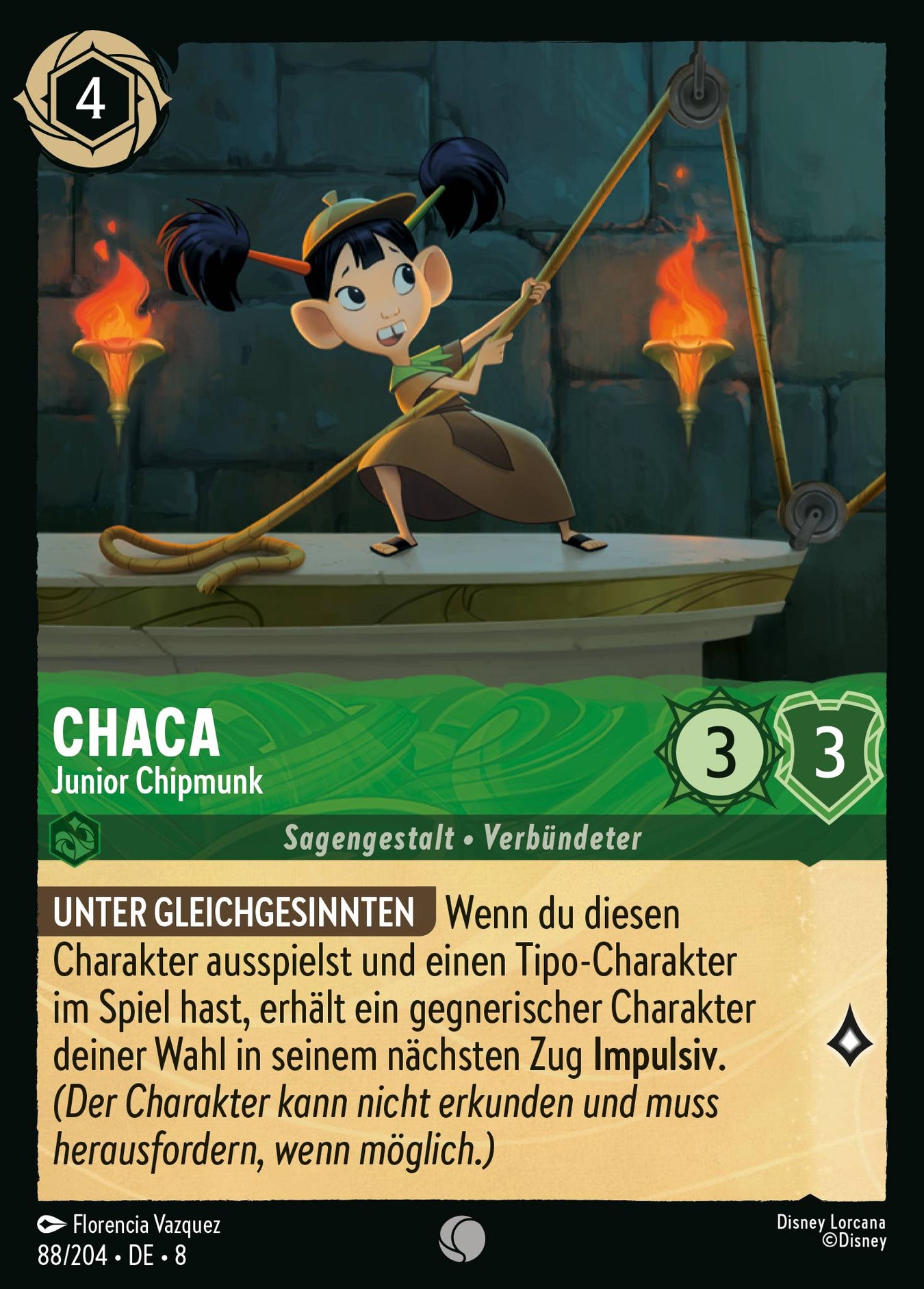 Alle Chaca Charakterkarten in Disney Lorcana