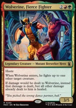 Wolverine, Fierce Fighter MSH-240 Rare Englisch