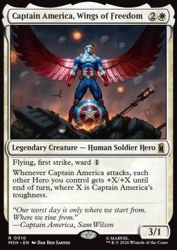 Captain America, Wings of Freedom MSH-10 Rare Englisch