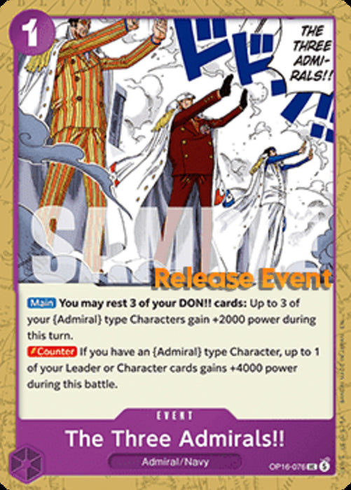 The Three Admirals!! (OP16-076) OP16P Uncommon Englisch