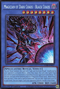 Magier des dunklen Chaos - Schwarzes Chaos CORI-DE027 Secret Rare Deutsch
