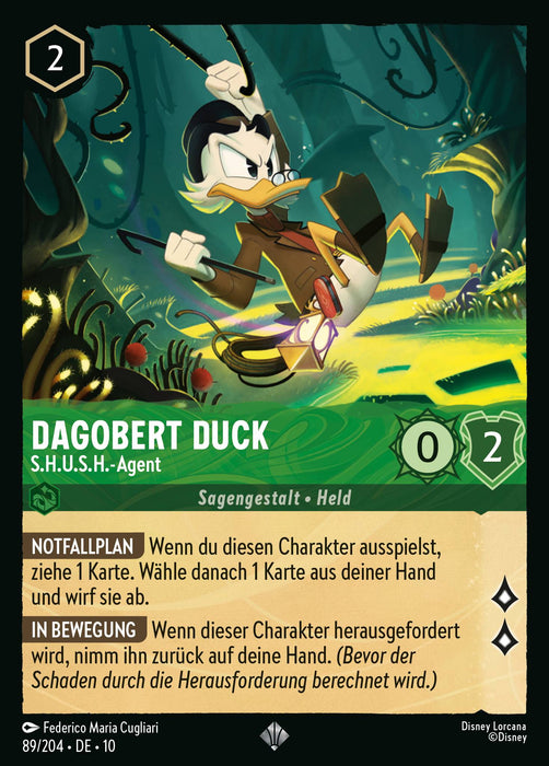 Dagobert Duck - S.H.U.S.H.-Agent 10WHI-089 Super Rare Deutsch