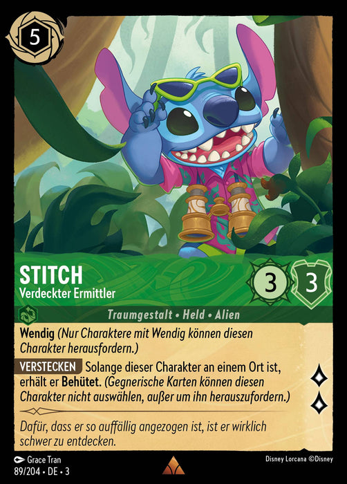 Stitch - Verdeckter Ermittler 3INK-089 Rare Deutsch