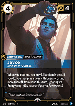 Jayce, Man of Progress SFDX-084 Rare Englisch