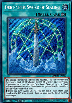 Orichalcos-Schwert des Versiegelns MAMO-DE022 Secret Rare Deutsch