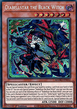 Diabellstar die schwarze Hexe MAMO-DE032 Secret Rare Deutsch