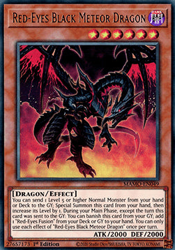 Rotäugiger schwarzer Meteordrache MAMO-DE049 Ultra Rare Deutsch