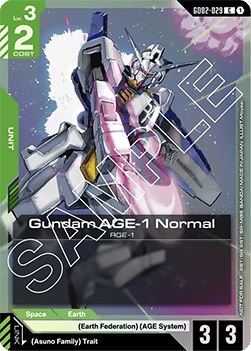 Gundam AGE-1 Normal (GD02-029) (V.1) UP Common Englisch