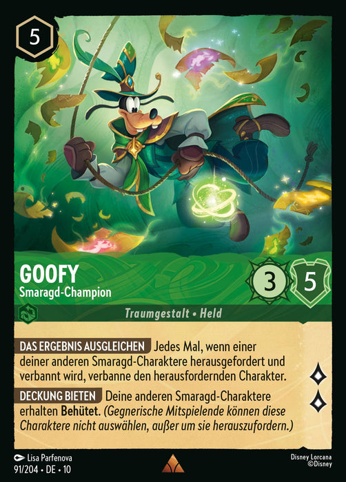 Goofy - Smaragd-Champion 10WHI-091 Rare Deutsch