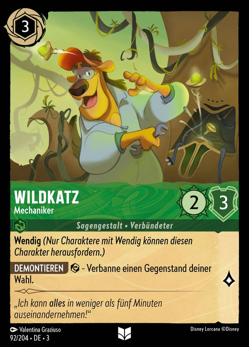 Wildkatz - Mechaniker 3INK-092 Uncommon Deutsch