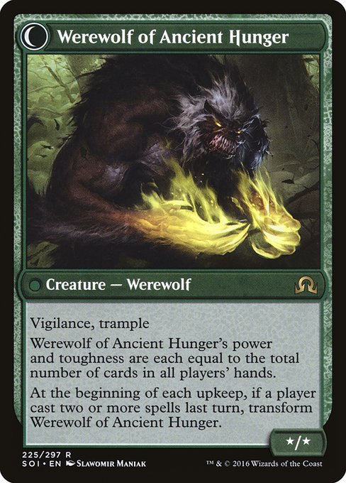 Sage of Ancient Lore // Werewolf of Ancient Hunger - Back Face
