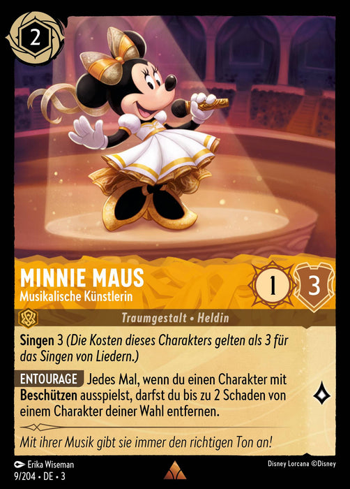 Minnie Maus - Musikalische Künstlerin 3INK-009 Rare Deutsch