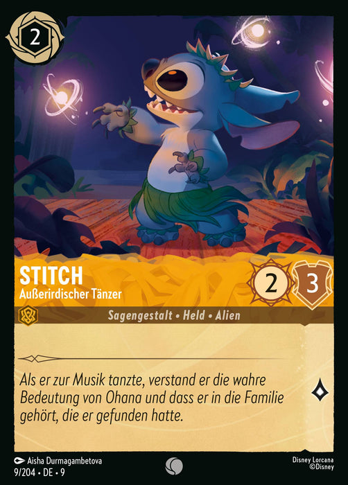 Stitch - Außerirdischer Tanzer (V.1) 9FAB-009 Common Deutsch