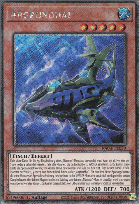 Abgrundhai (V.4) RA03-DE030 Platinum Secret Rare Deutsch