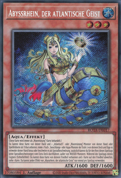 Abyssrhein, der Atlantische Geist (V.1) ROTA-DE017 Secret Rare Deutsch