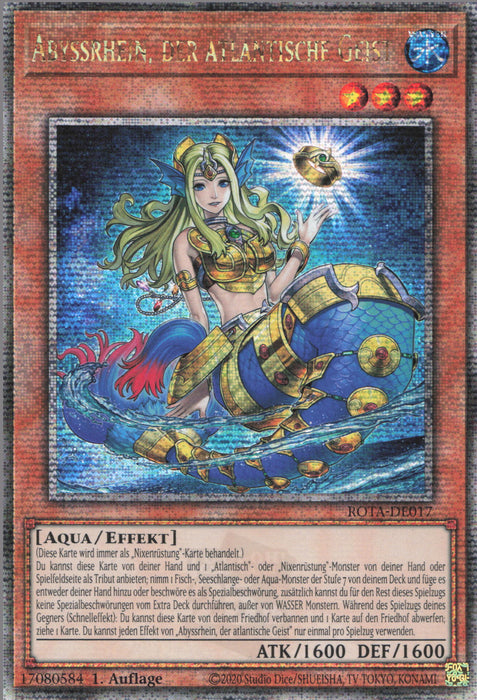 Abyssrhine the Atlantean Spirit (V.2) ROTA-DE017 Quarter Century Secret Rare Deutsch