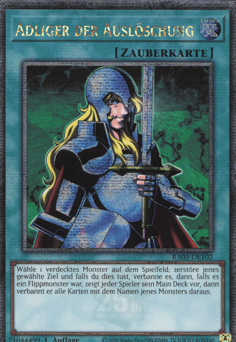 Adliger der Auslöschung (V.2) RA03-DE102 Quarter Century Secret Rare Deutsch