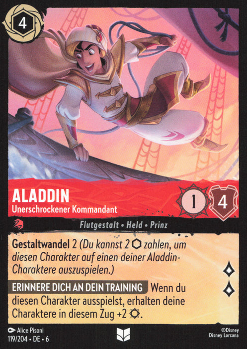 Aladdin - Unerschrockener Kommandant 6AZS-119 Uncommon Deutsch