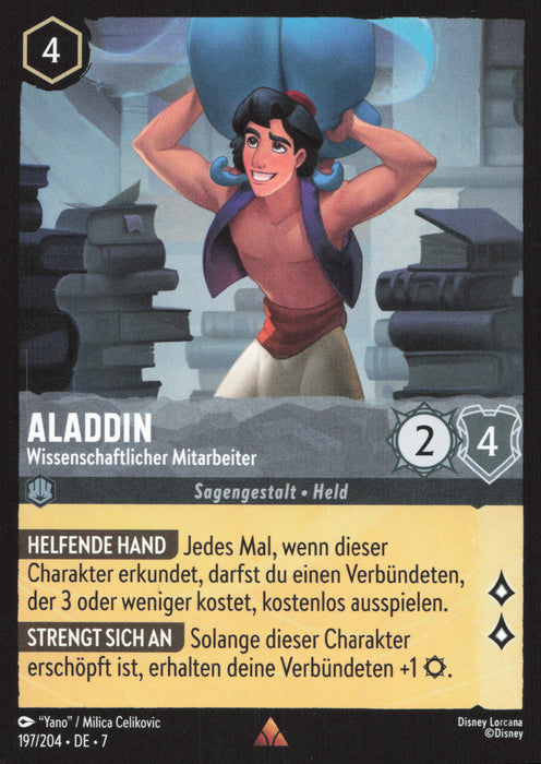 Aladdin - Wissenschaftlicher Mitarbeiter 7ARI-197 Rare Deutsch