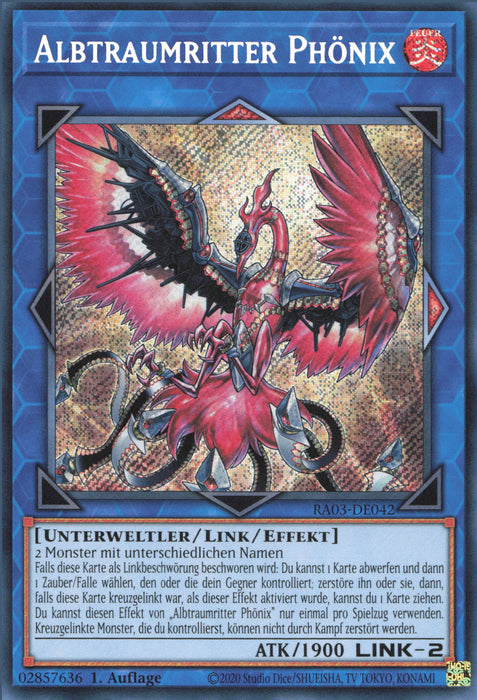 Albtraumritter Phönix (V.3) RA03-DE042 Secret Rare Deutsch