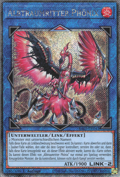 Albtraumritter Phönix (V.4) RA03-DE042 Platinum Secret Rare Deutsch