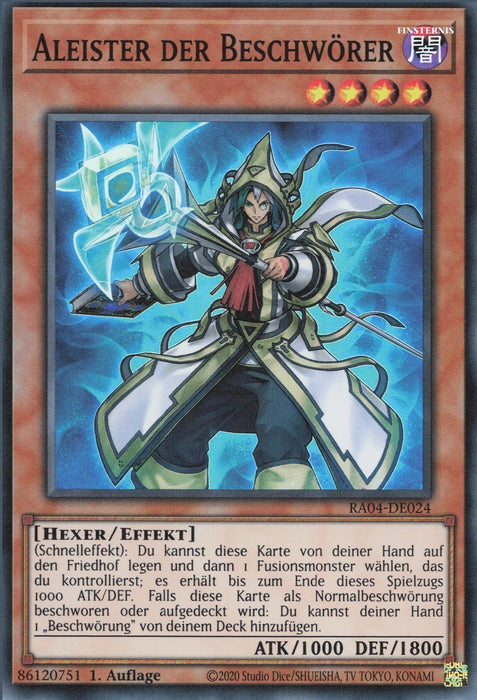 Aleister der Beschwörer (V.1) RA04-DE024 Super Rare Deutsch