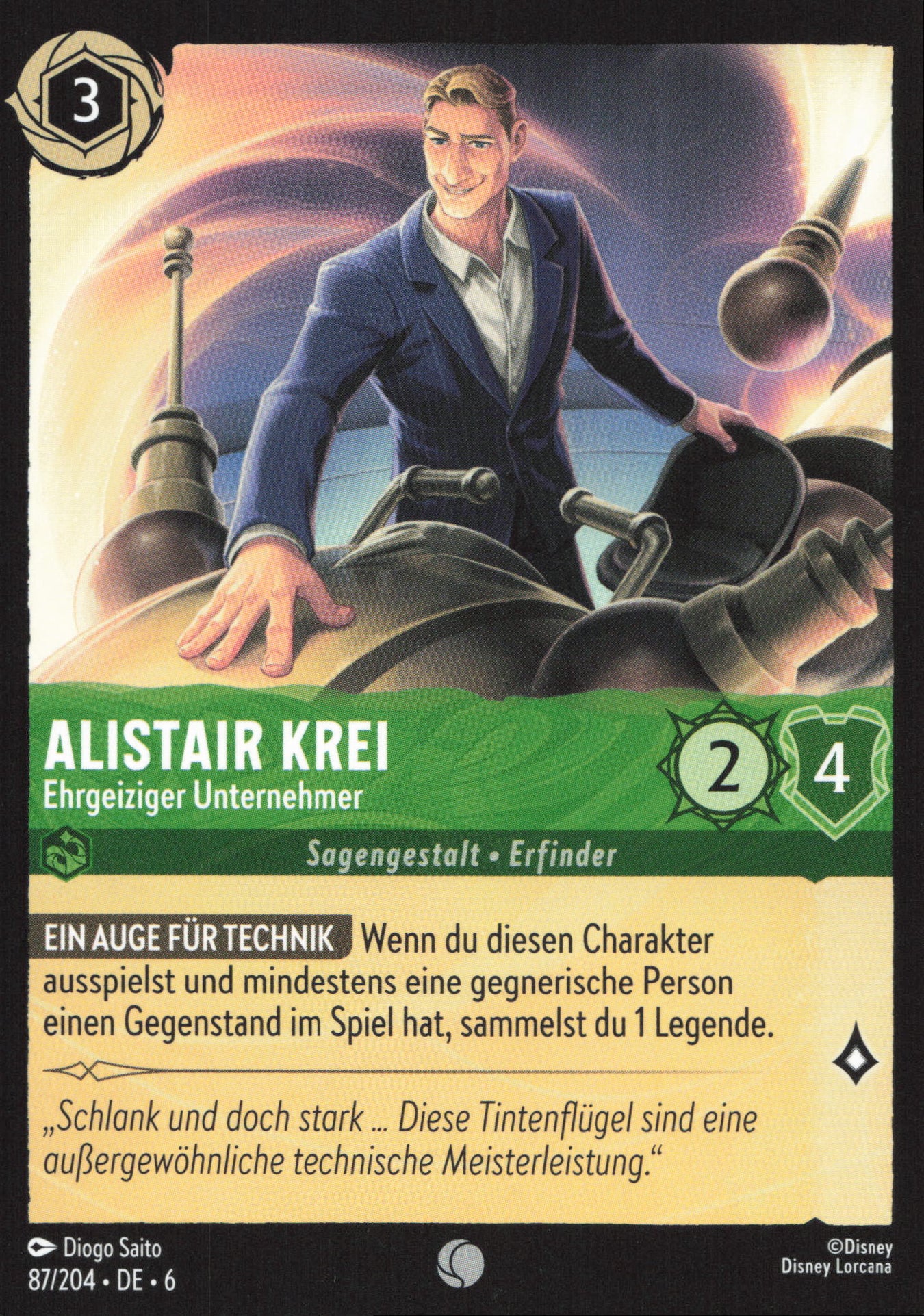 Alistair Krei Disney Lorcana Karten