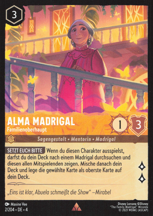 Alma Madrigal - Familienoberhaupt 4URS-002 Rare Deutsch