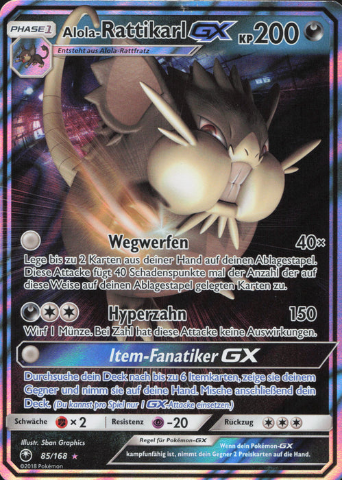 Alola-Rattikarl GX CES-85 Ultra Rare Deutsch