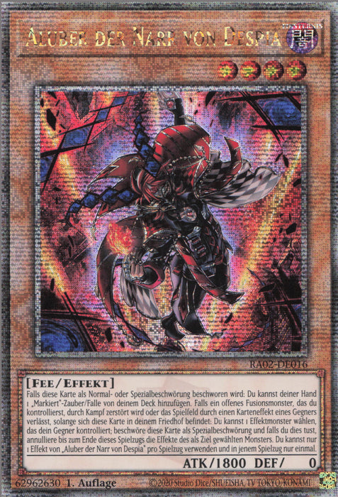 Aluber der Narr von Despia (V.5) RA02-DE016 Quarter Century Secret Rare Deutsch