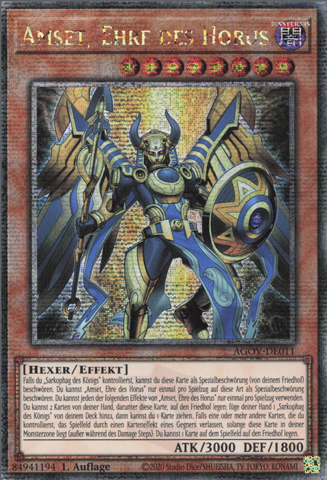 Amset, Ehre des Horus (V.2) AGOV-DE011 Quarter Century Secret Rare