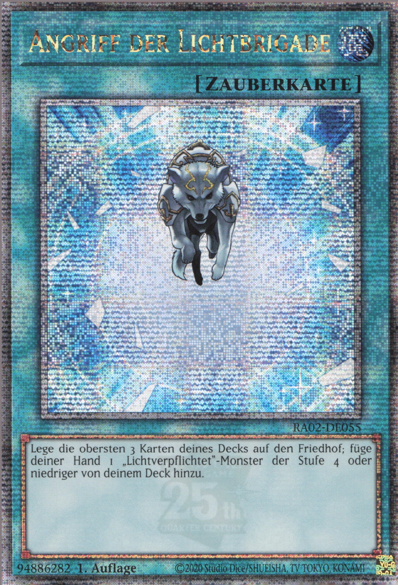 Yugioh Angriff der Lichtbrigade (V.5) RA02-DE055 Quarter Century Secret ...