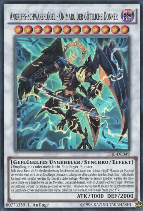 Angriffs-Schwarzflügel - Onimaru der göttliche Donner TDIL-DE049 Super Rare