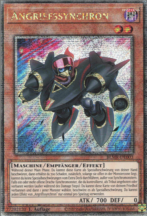 Angriffssynchron (V.2) BLMR-DE003 Quarter Century Secret Rare Deutsch