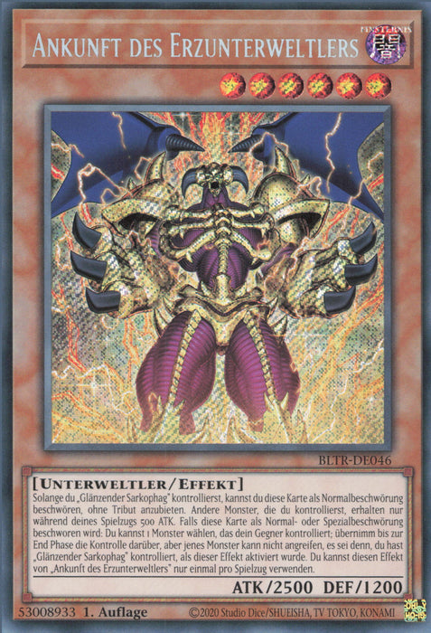 Ankunft des Erzunterweltlers (V.1) BLTR-DE046 Secret Rare Deutsch