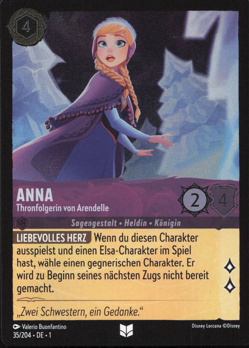 Anna - Thronfolgerin von Arendelle 1TFC-035 Uncommon Deutsch