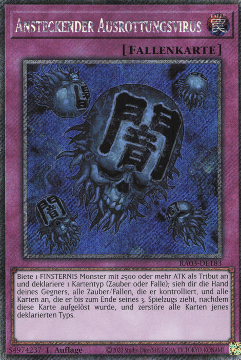 Ansteckender Ausrottungsvirus (V.1) RA03-DE183 Platinum Secret Rare Deutsch